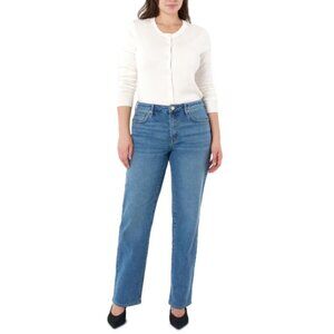 NWT Seven7 High Rise Loose Straight Jean Medium Wash Size 16